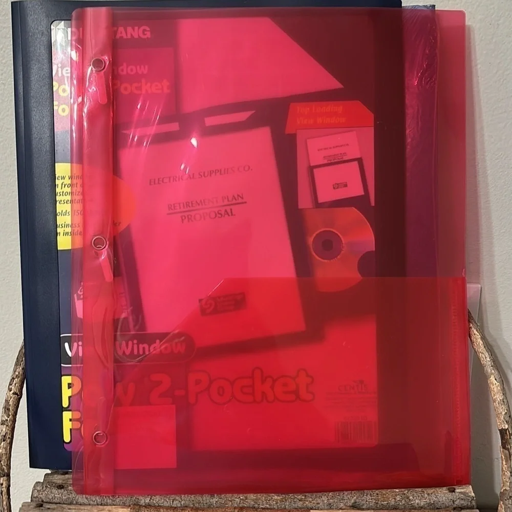 ALL NEW! LOT OF 2 POCKET FOLDERS, HANGING BINDERS AND 1INCH BINDERS